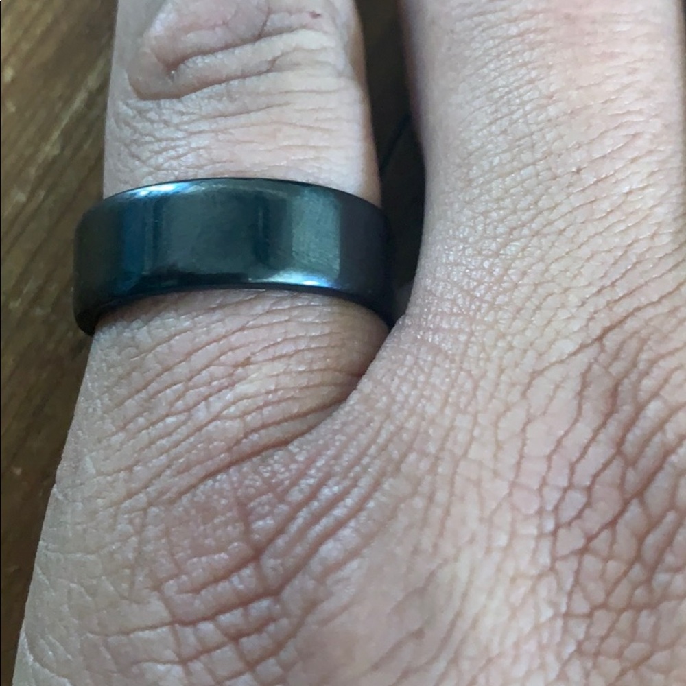 Black Diamond Ceramic Men’s Wedding Band - Picture 2 of 2